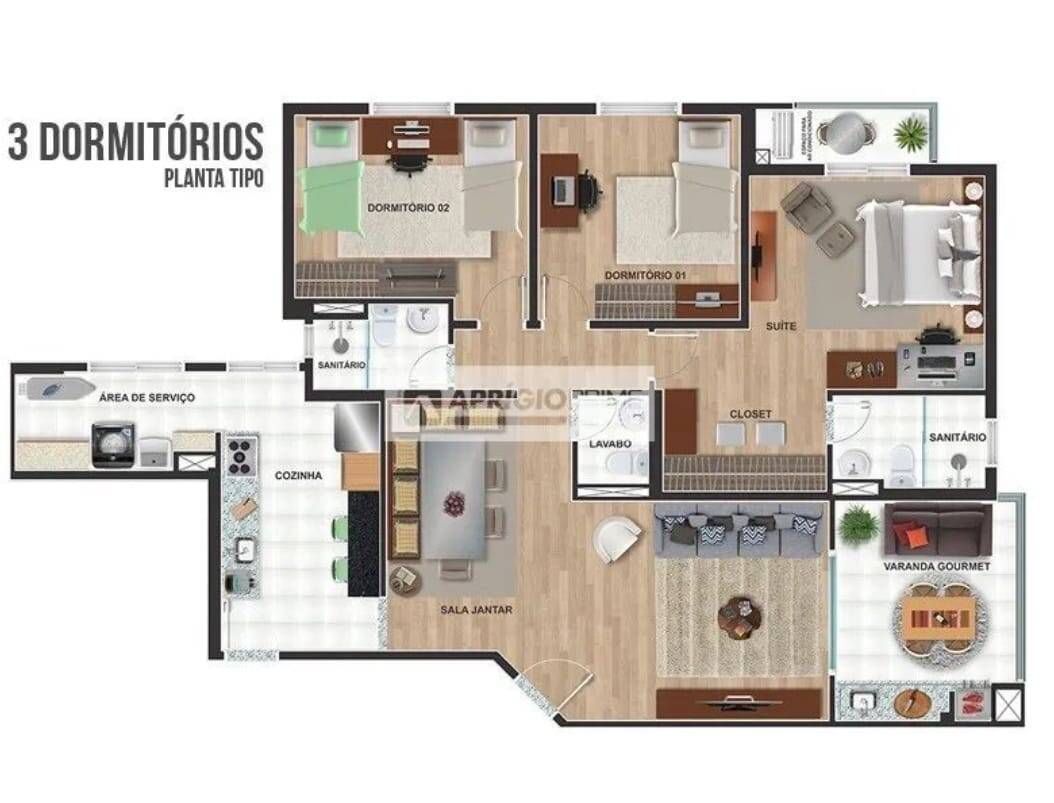 Apartamento, 3 quartos, 125 m² - Foto 5